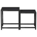 Tea Tables 2 Pcs Mdf Black Ttolpn
