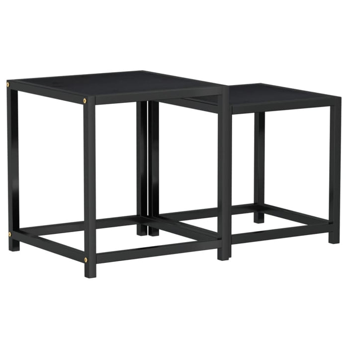 Tea Tables 2 Pcs Mdf Black Ttolpn