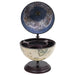 Tabletop Globe Bar Wine Stand Eucalyptus Wood Green Txbkbk
