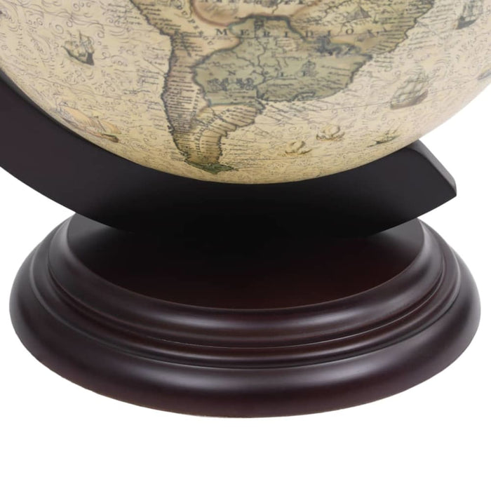 Tabletop Globe Bar Wine Stand Eucalyptus Wood Green Txbkbk