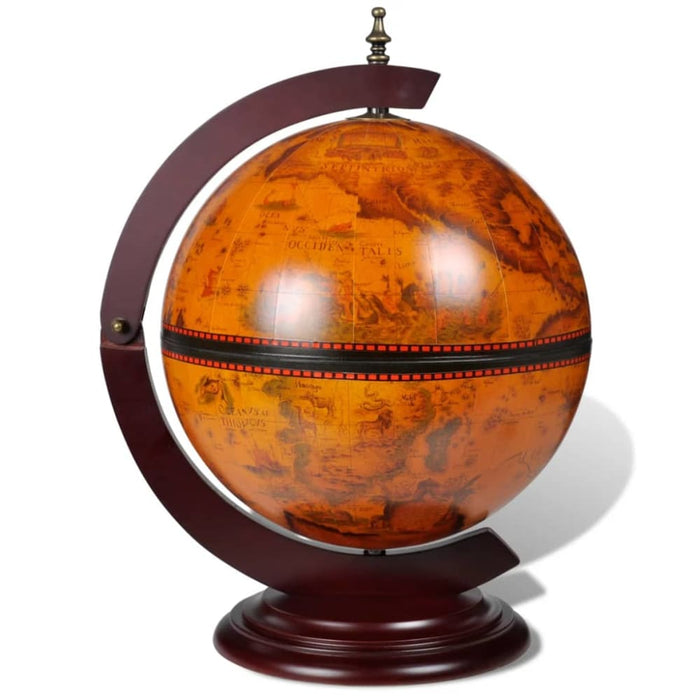 Tabletop Globe Bar Wine Stand Eucalyptus Wood Xablkn