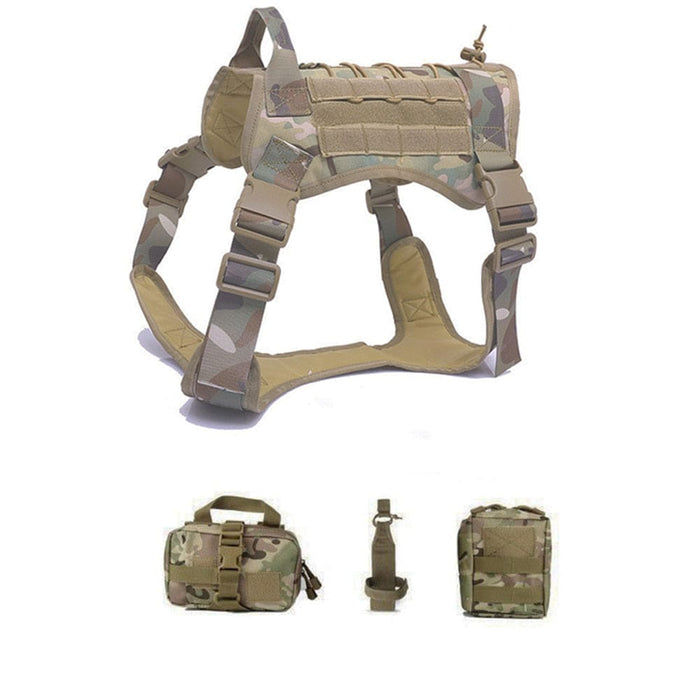 Tactical Dog Harness Pet Training Vest and Leash Set