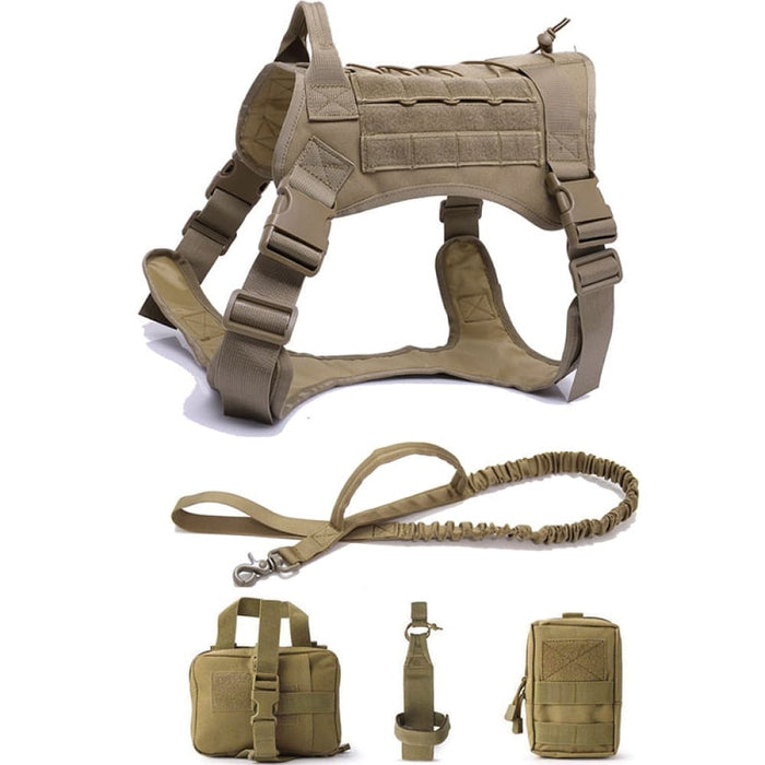 Tactical Dog Harness Pet Training Vest and Leash Set