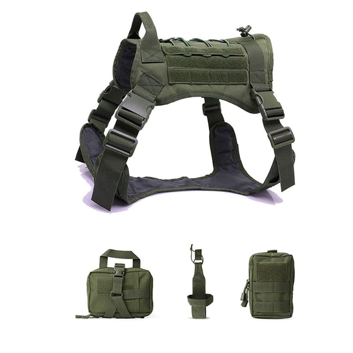 Tactical Dog Harness Pet Training Vest and Leash Set