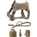 Tactical Dog Harness Pet Training Vest and Leash Set