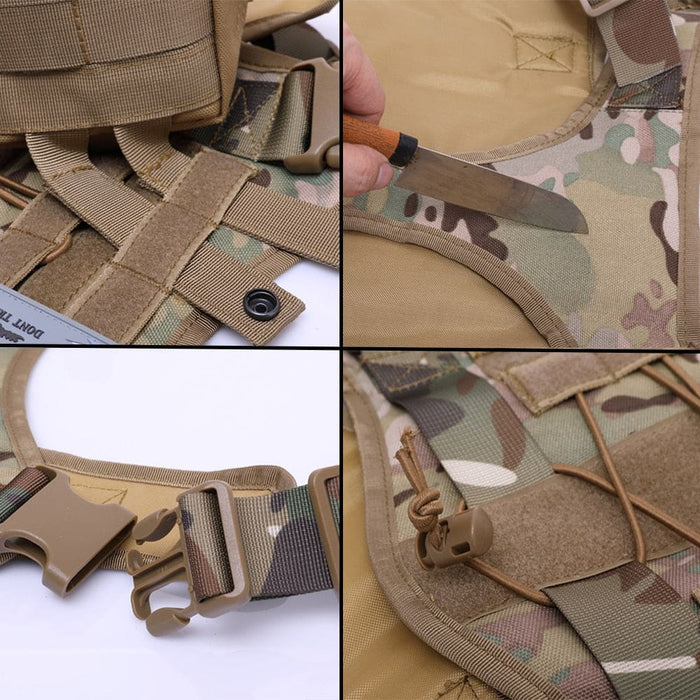 Tactical Dog Harness Pet Training Vest and Leash Set