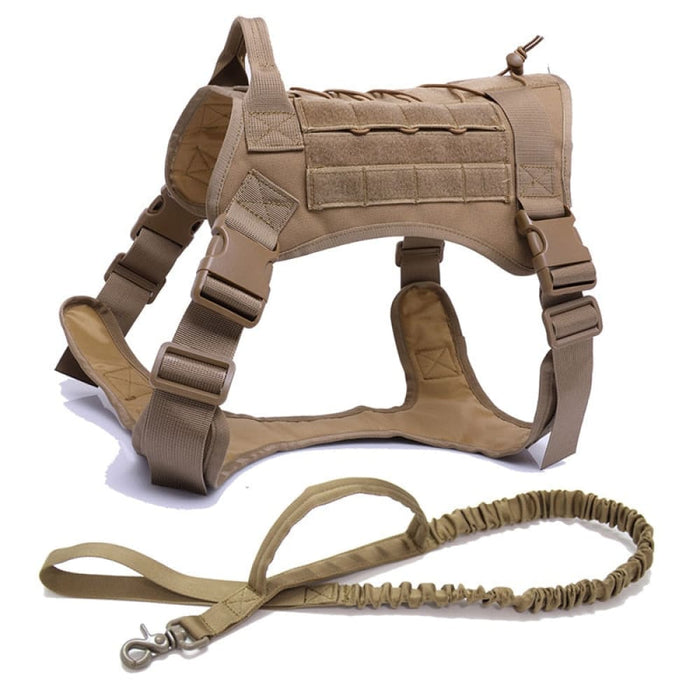 Tactical Dog Harness Pet Training Vest and Leash Set