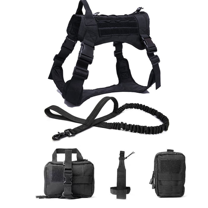 Tactical Dog Harness Pet Training Vest and Leash Set
