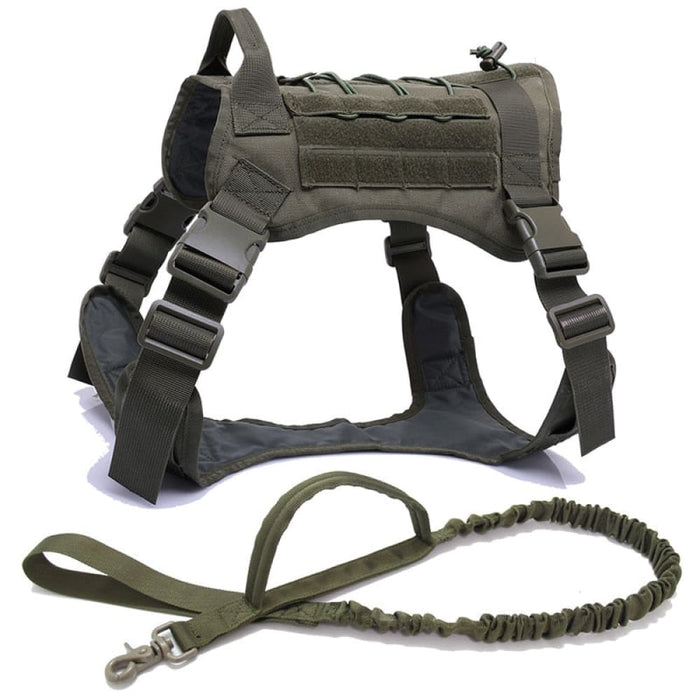 Tactical Dog Harness Pet Training Vest and Leash Set
