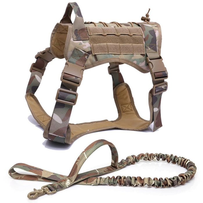 Tactical Dog Harness Pet Training Vest and Leash Set