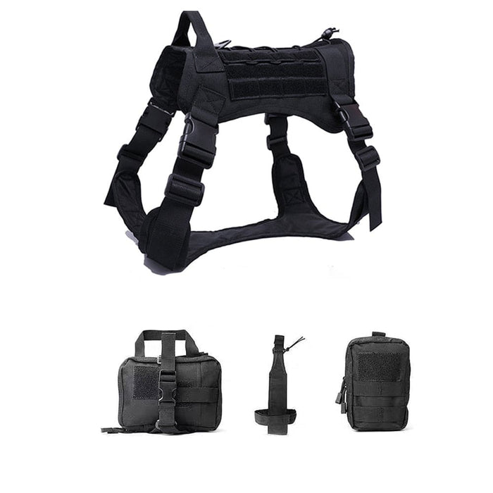 Tactical Dog Harness Pet Training Vest and Leash Set