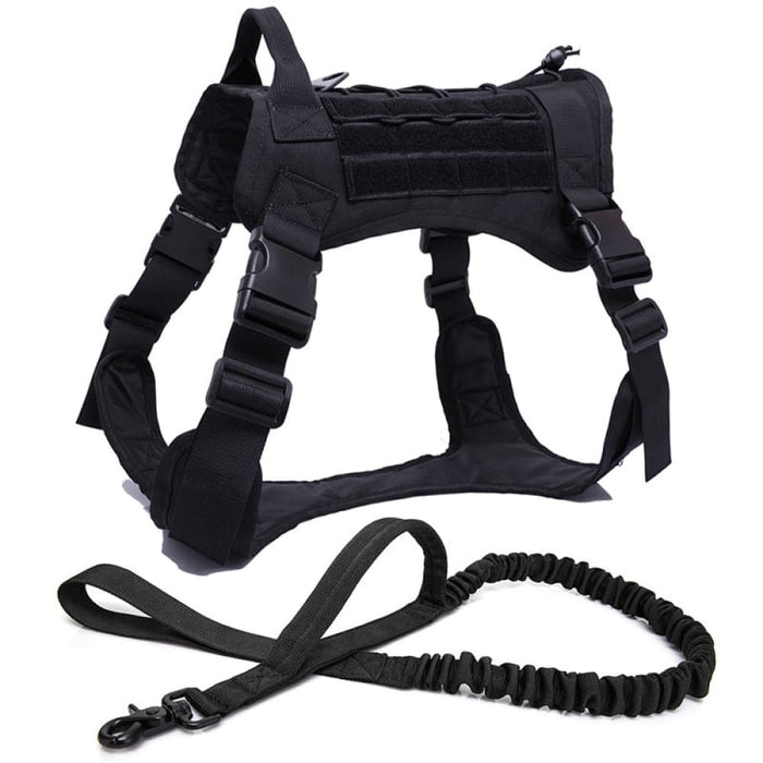 Tactical Dog Harness Pet Training Vest and Leash Set