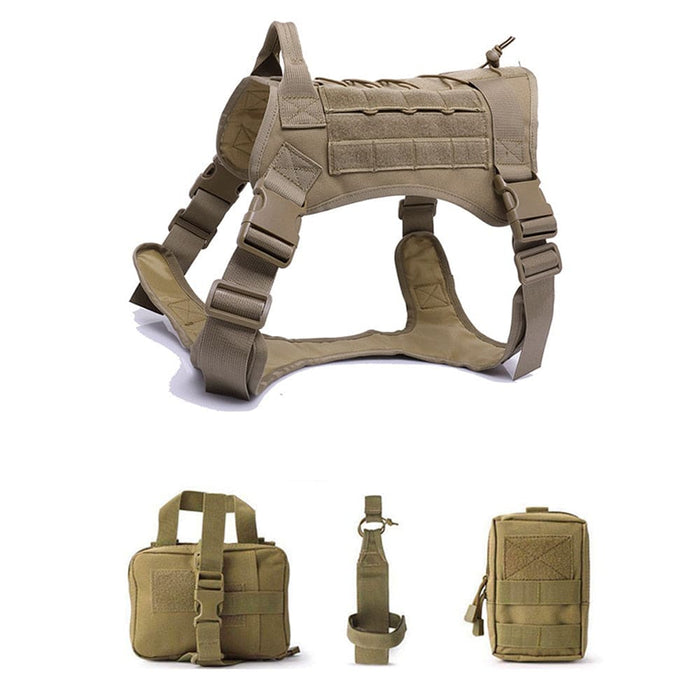 Tactical Dog Harness Pet Training Vest and Leash Set