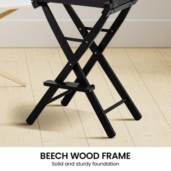 Tall Directors Chair - Black