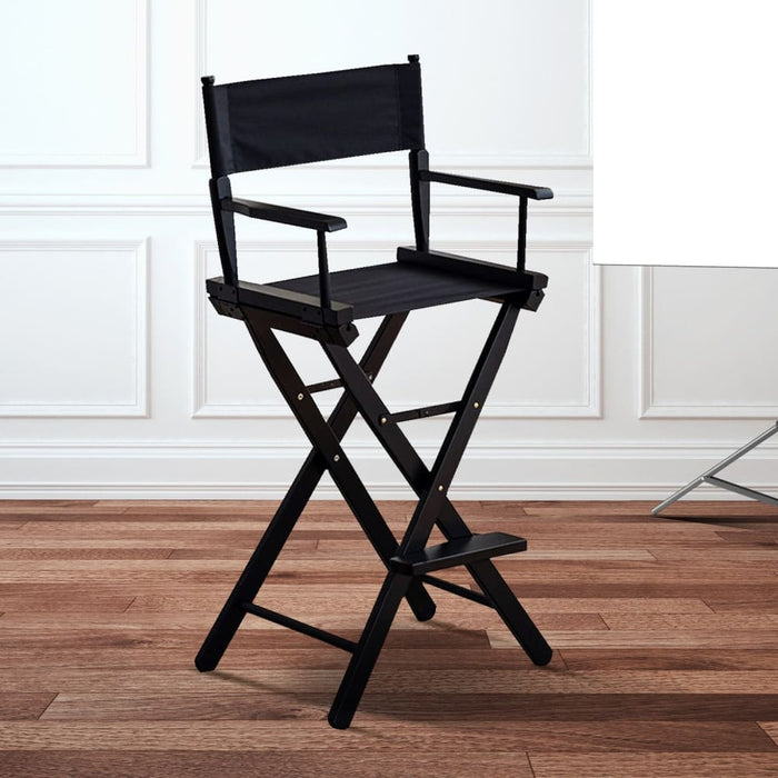 Tall Directors Chair - Black