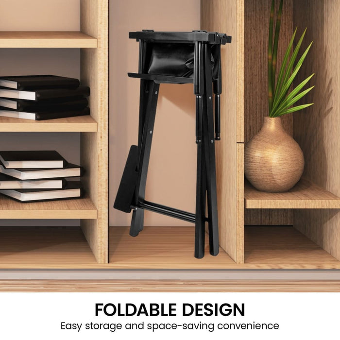 Tall Directors Chair - Black