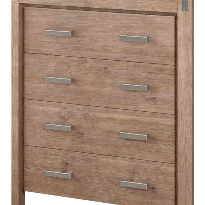 Tallboy With 4 Storage Drawers Solid Wooden Assembled