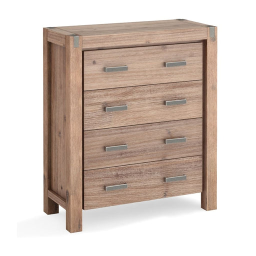 Tallboy with 4 Storage Drawers Solid Wooden Assembled