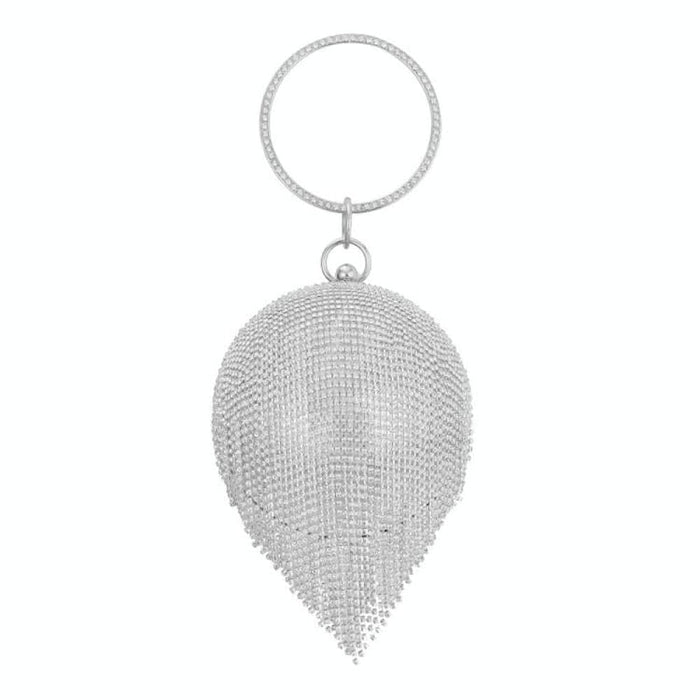 Tassel Women Party Metal Crystal Clutches Evening Bags