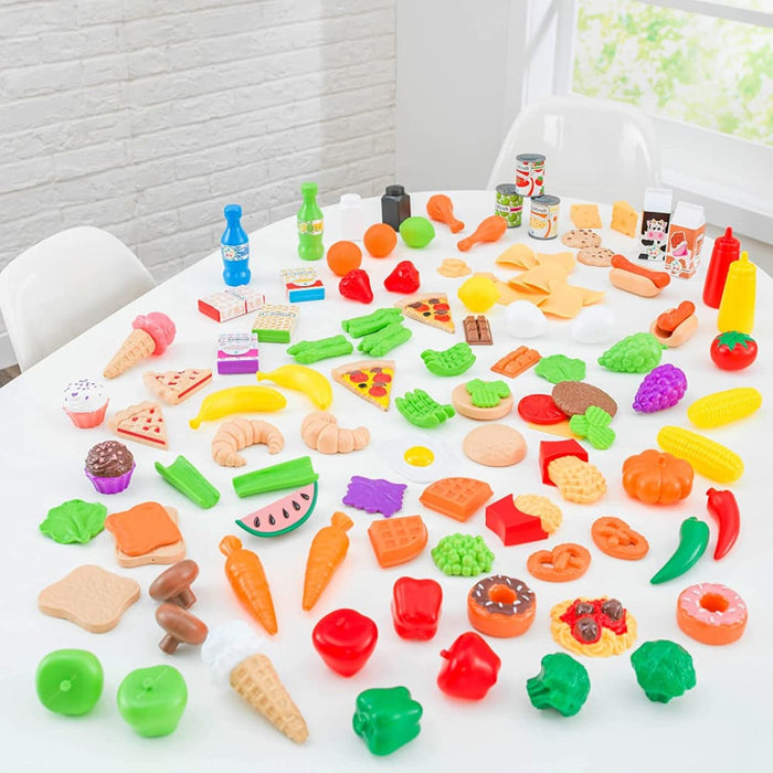 Tasty Treats Play Food Set for Kids (115 Pcs)
