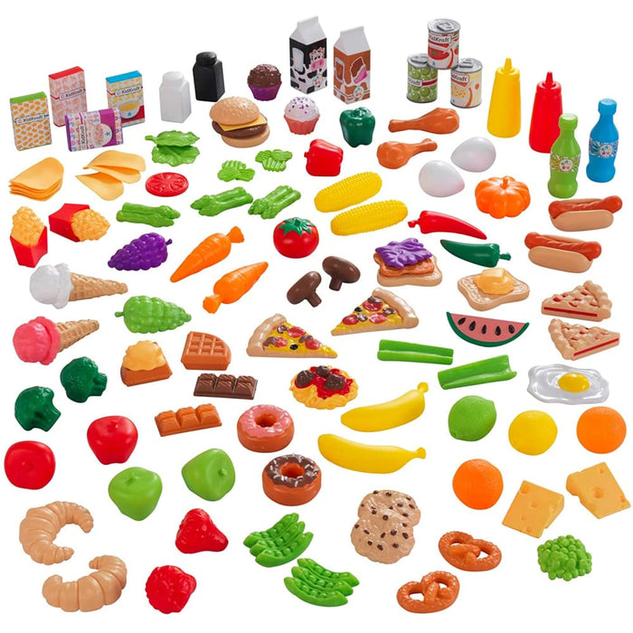 Tasty Treats Play Food Set for Kids (115 Pcs)