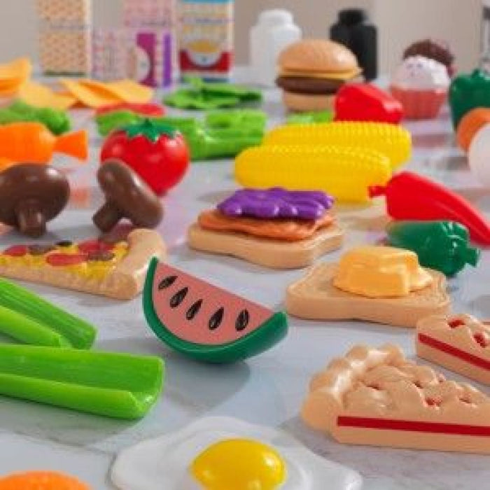 Tasty Treats Play Food Set for Kids (115 Pcs)