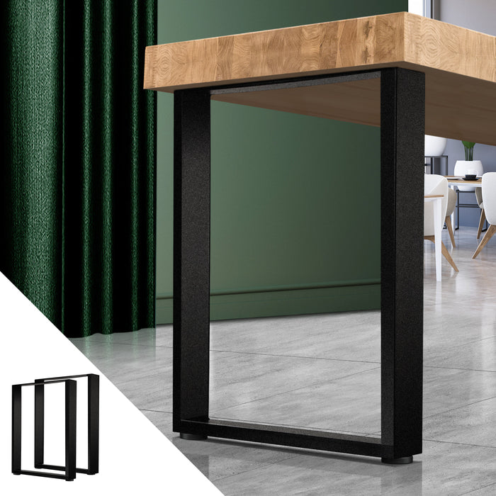 2 Pack Coffee Dining Table Legs Bench Diy Steel Metal Industrial Black