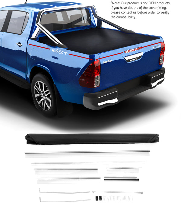 Tonneau Cover Fit Toyota Hilux Sr5 A-Deck Dual Cab Clip On Ute Truck