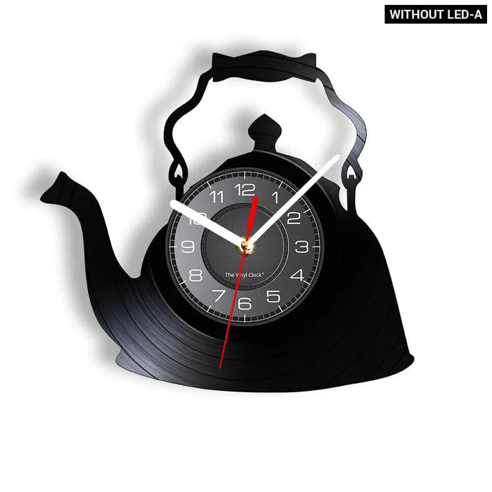 Teapot Vinyl Record Wall Clock
