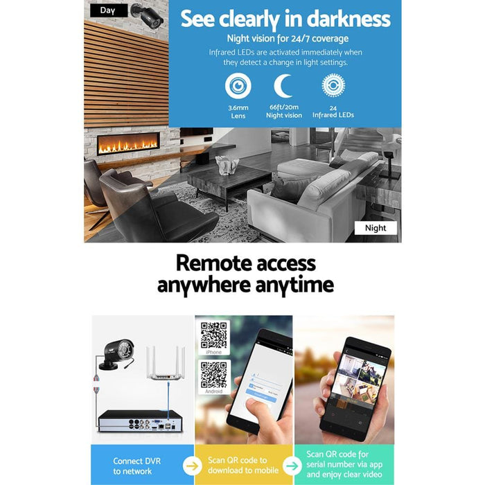 Goslash Picks Ul Tech 1080p 4 Channel Cctv Security Camera