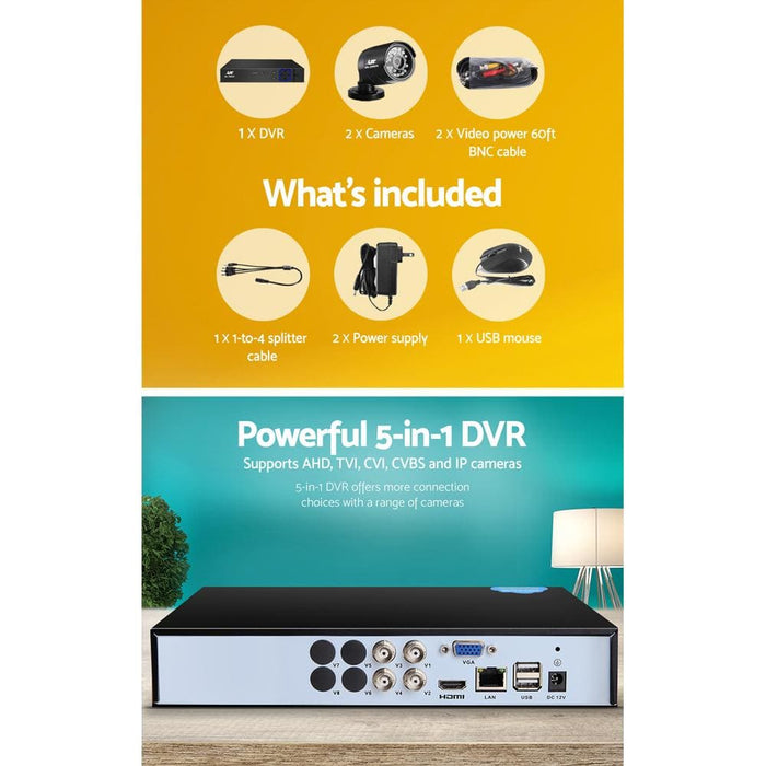 Goslash Picks Ul Tech 1080p 4 Channel Cctv Security Camera