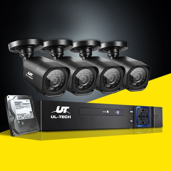 Ul - tech Cctv Camera Home Security System 8ch Dvr 1080p