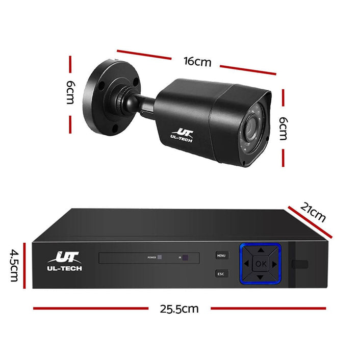 Ul - tech Cctv Camera Home Security System 8ch Dvr 1080p