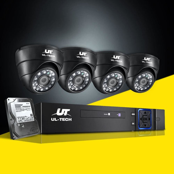 Ul - tech Cctv Security System 2tb 4ch Dvr 1080p 4 Camera