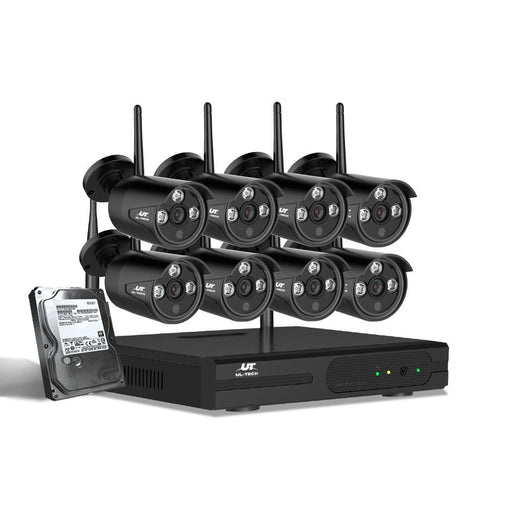 Ul-tech Cctv Wireless Security Camera System 8ch Home