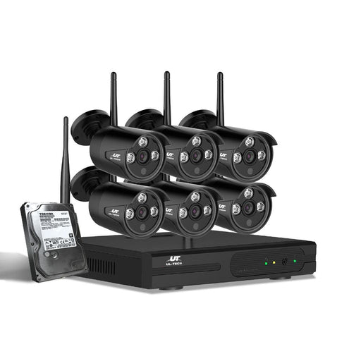Ul - tech Cctv Wireless Security System 2tb 8ch Nvr 1080p 6