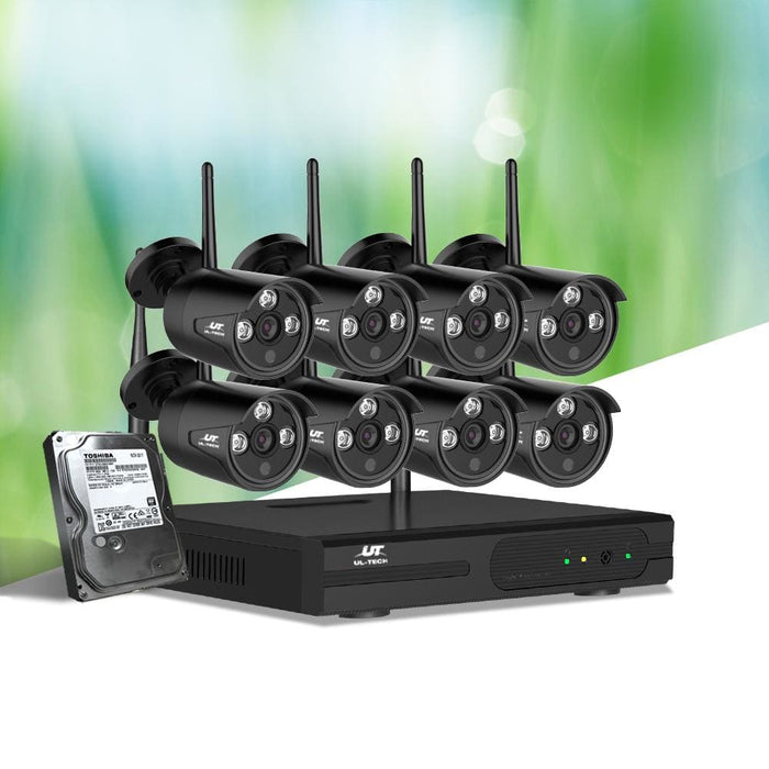Ul-tech Cctv Wireless Security System 2tb 8ch Nvr 1080p 8