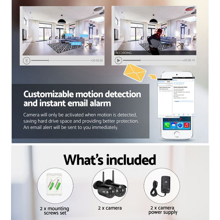 Goslash Picks Ul-tech Wireless Cctv System 2 Camera Set