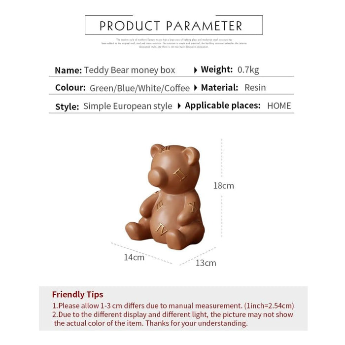 Teddy Bear Piggy Bank for Kids