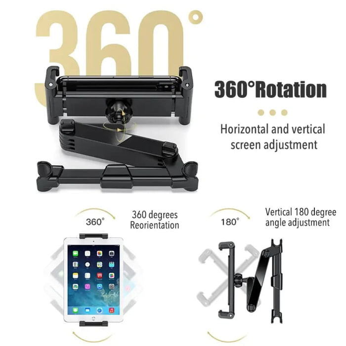 Telescopic Car Rear Pillow Phone Holder for 5 13 Inch