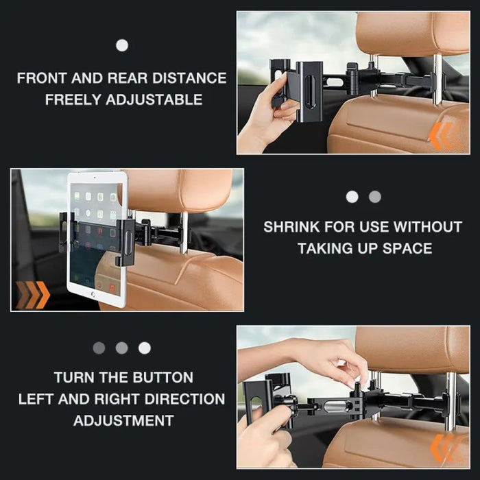 Telescopic Car Rear Pillow Phone Holder for 5 13 Inch