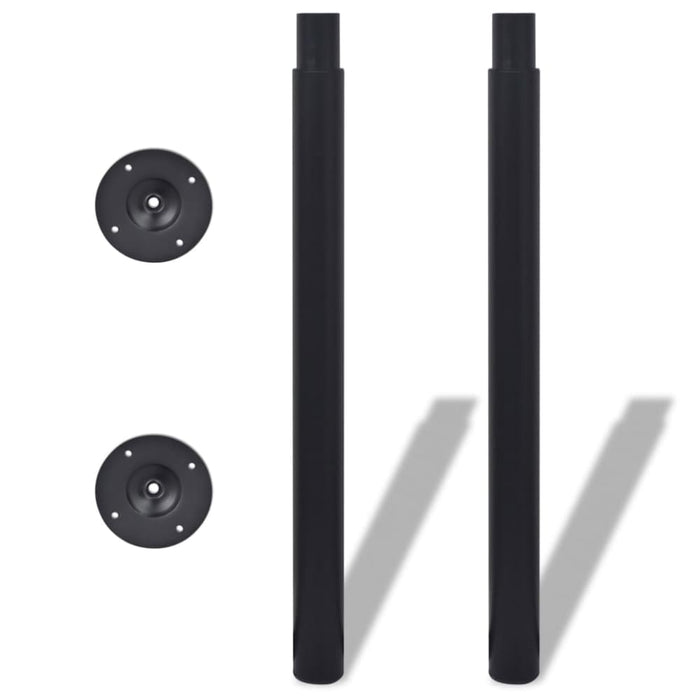 Telescopic Table Legs 4 Pcs Black 710 Mm-1100 Mm