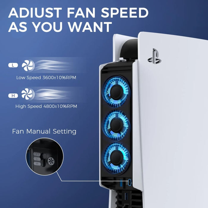 Ps5 Temperature-controlled Cooling Fan Upgraded Cooler