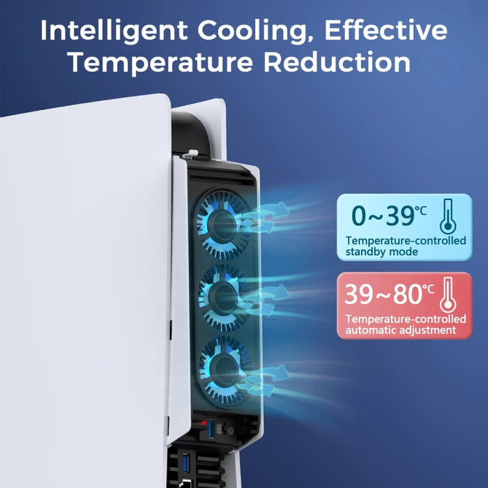 Ps5 Temperature-controlled Cooling Fan Upgraded Cooler