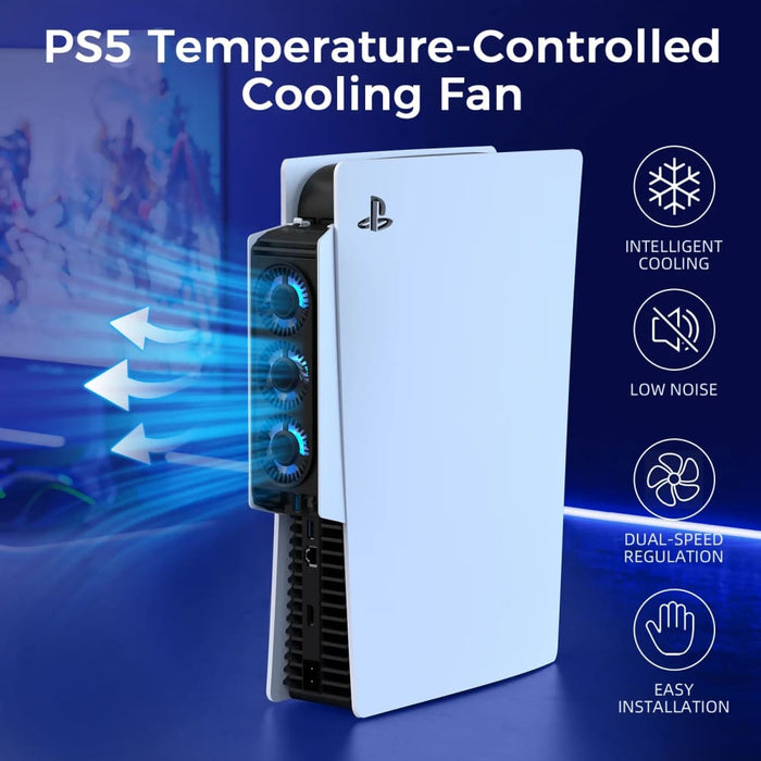 Ps5 Temperature-controlled Cooling Fan Upgraded Cooler