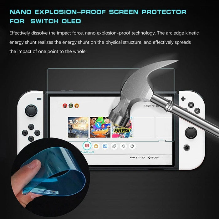 Tempered Glass Screen Protector Case for Nintendo Switch