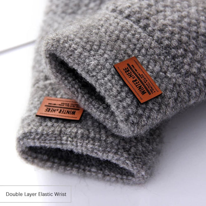 Thermal Alpaca Fingerless Gloves For Men