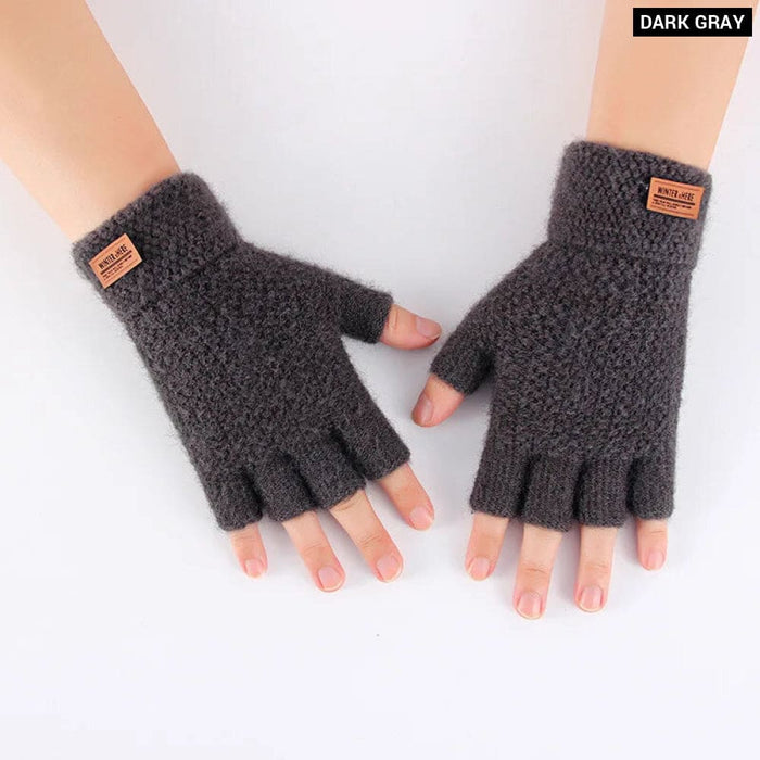 Thermal Alpaca Fingerless Gloves For Men