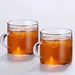 Thick Glass Tea Cup Set with Handle