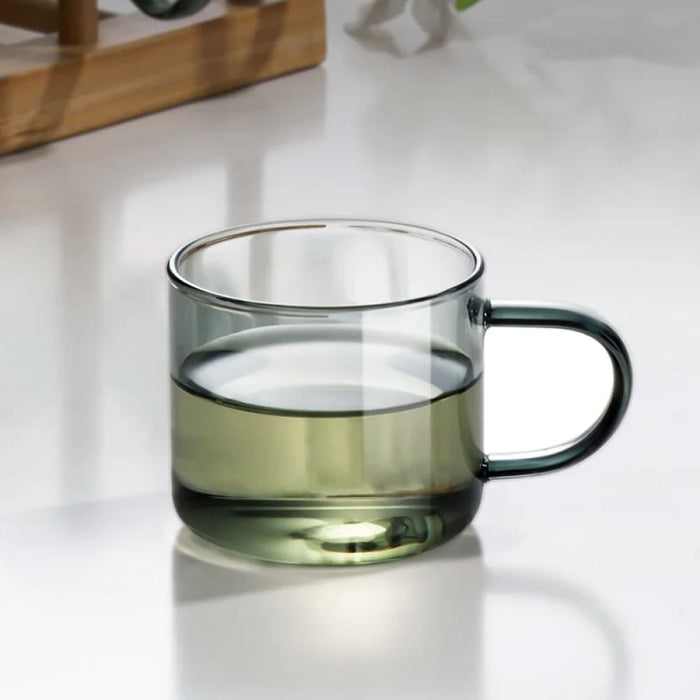 Thick Glass Teacup Set for Drinks